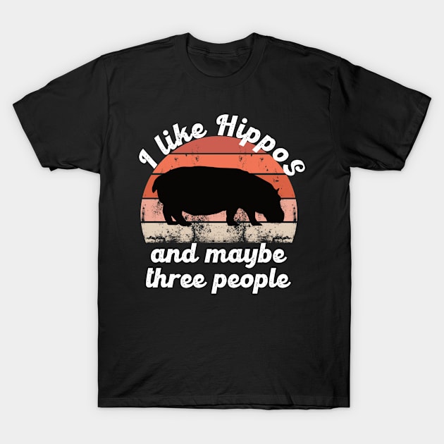 i like hippos and maybe three people T-Shirt by hatem